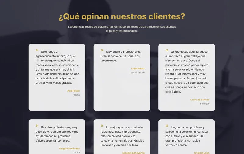 Rivas & Pradas Testimonials